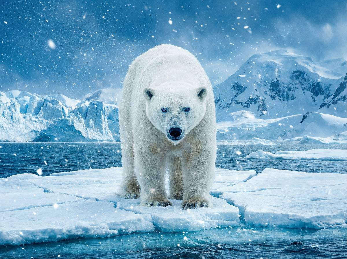 福利导航北极熊视频 - 极地北极熊母子嬉戏生活视频